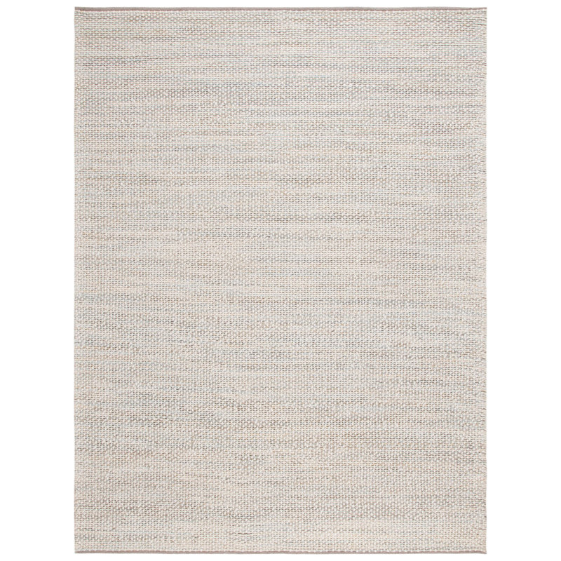 Tapis naturel / gris clair fait à la main Charvik, Rectangle 6 pi x 9 pi