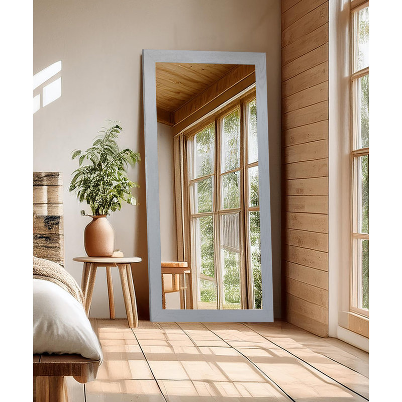 Miroir de plancher Gracie Oaks, 70 po x 33 po, Gris