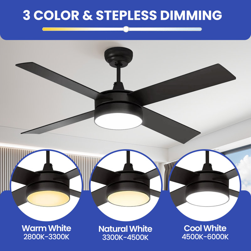 Latryce 48" Ceiling Fan with LED Lights
