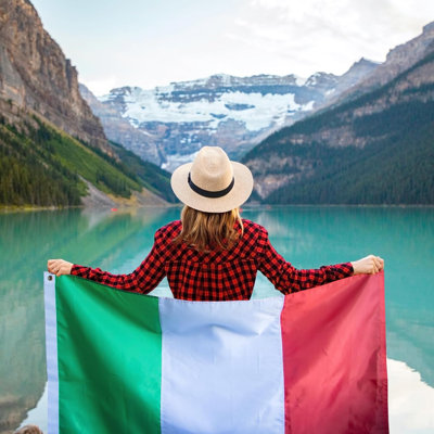  EverStrong Series Italy Flag 3x5 Foot Heavy Duty Polyester - Embroidery and Heavy Duty Canvas Header - Italian National Banner Flags