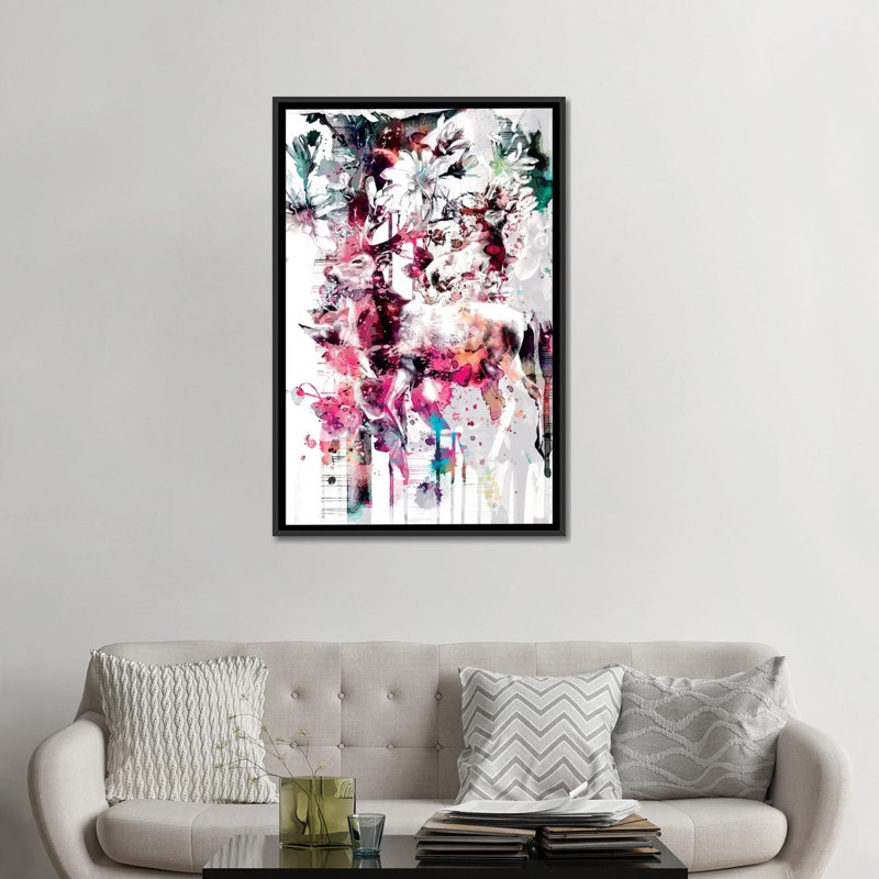 «Deer II», impression sur toile, H 40 po x l 26 po x P 1,5 po, Pas de tapis, Toile tendue