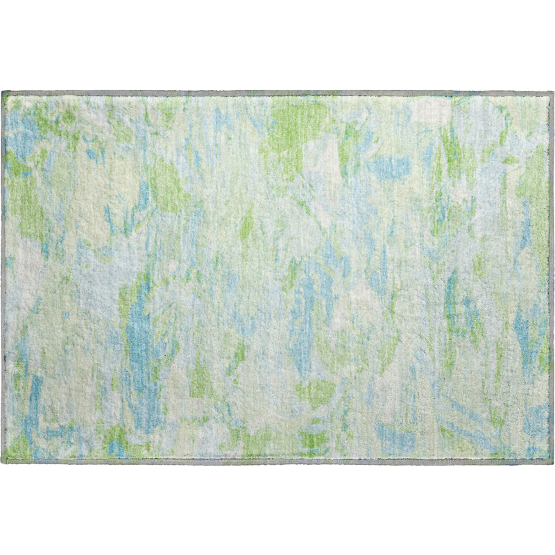 Premium Machine Washable Sykora AMF1344 Abstract Rug, Rectangle 1'8" x 2'6"