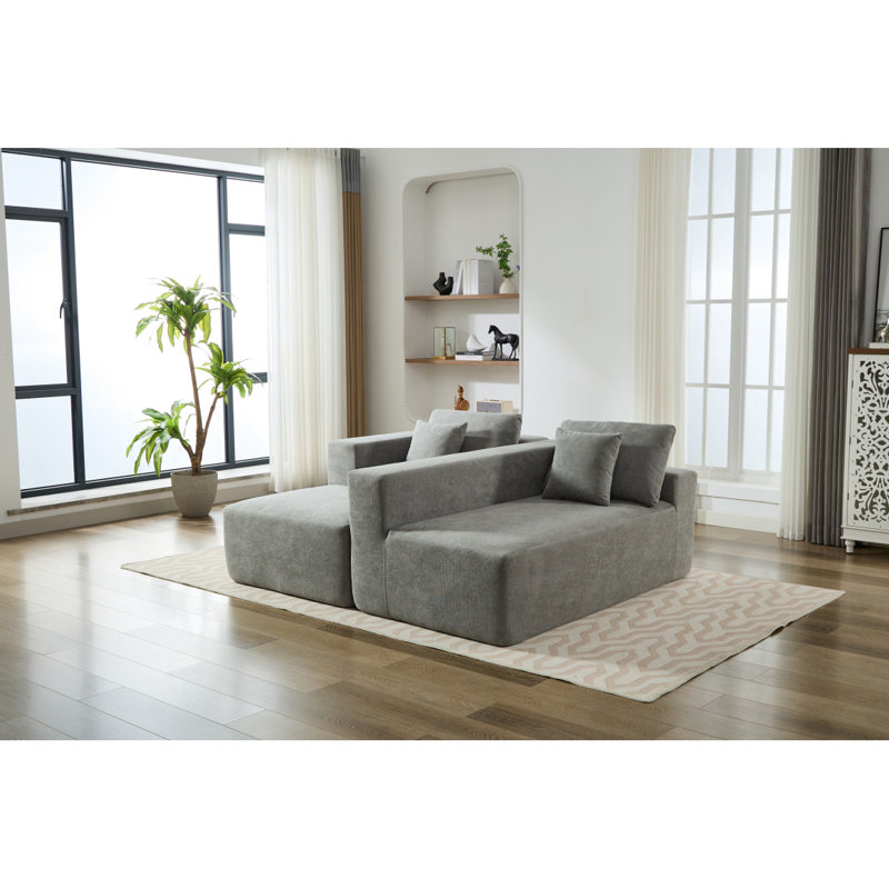 Canapé compressible en chenille, Gris