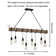 Jason 8 - Light Unique Linear Chandelier with Wood Accents