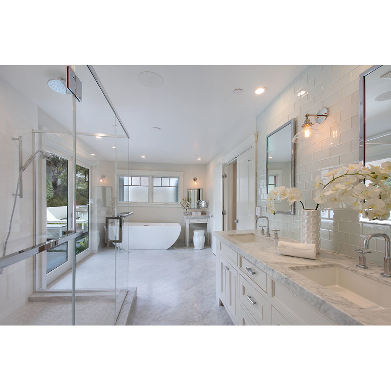 Carrara White 18 in. x 18 in. Polished Marble Floor and Wall Tile