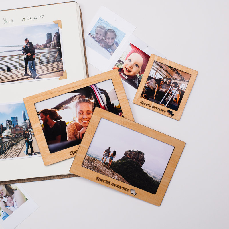 Photo Frames Set Of 9 Wooden Frames
