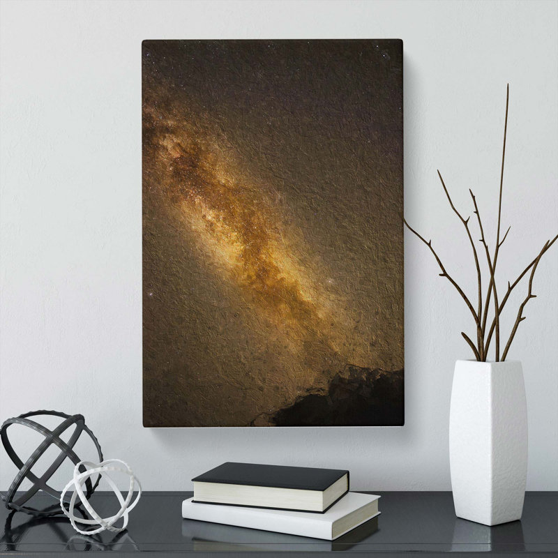 Golden Stars Above Nepal - Wrapped Canvas, 50cm H x 35cm W x 3cm D