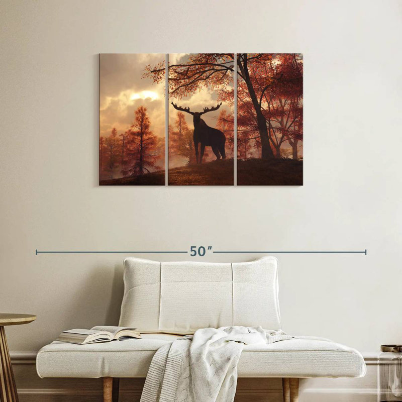 Brampt Autumn Moose, 24" H x 38" W