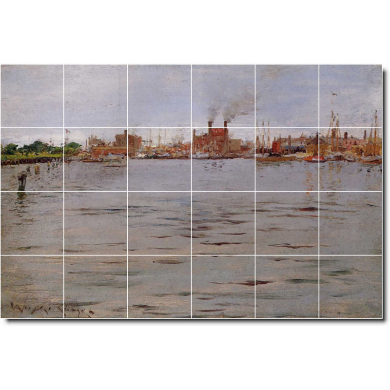 Carreau de céramique décorative 36 po x 24 po 6 po x 6 po, Bord de l'eau 01531