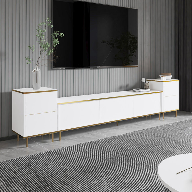 Keikei Unfinished TV Stand, Cream
