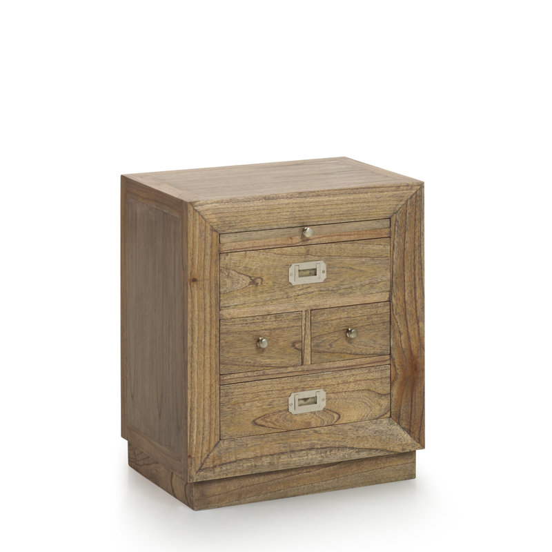 Merapi 50cm W Solid Wood Bedside Table