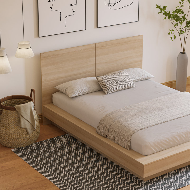 Chandlor Platform Bed, Beige, Queen