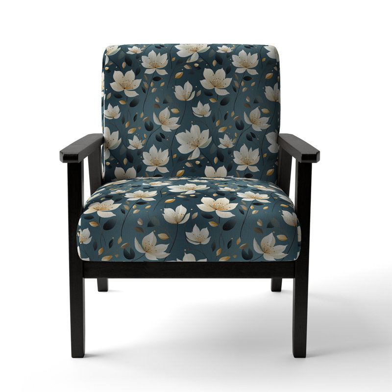 Élégant motif floral - Fauteuil rembourré Cottage
