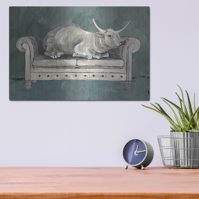  «Cowches 1» par Cindy Jacobs, art mural en métal, 16 po x 12 po, H 12 po x l 16 po