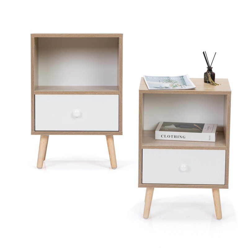 Ensemble de 2 tables de chevet Mid-Century