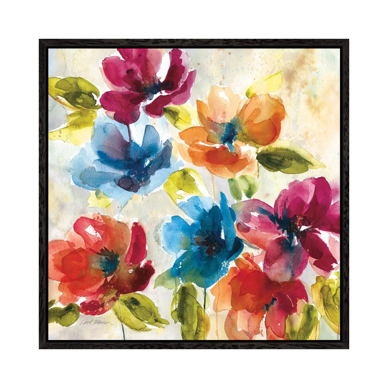 Colour My World I by Carol Robinson - Painting on Canvas, Black Framed, 66.04 cm H x 66.04 cm W