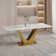 71" Modern Dining Table Set With 6 Dining Chairs