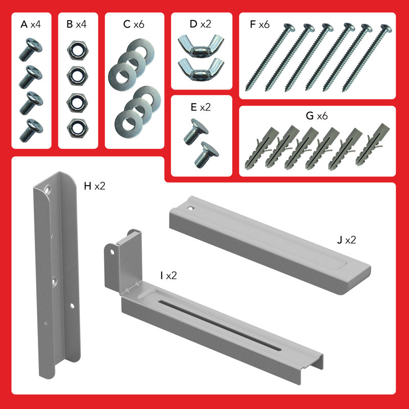 Aavyan Universal Microwave Bracket, Silver