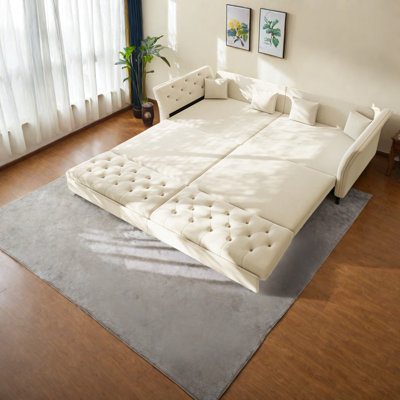 Spacious Multifunctional Sofas, Light Grey Velvet Design, Ideal For Living Room