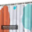 Rideau de douche bleu imperméable, rideaux de douche pour la salle de bain avec 12 crochets-129042802