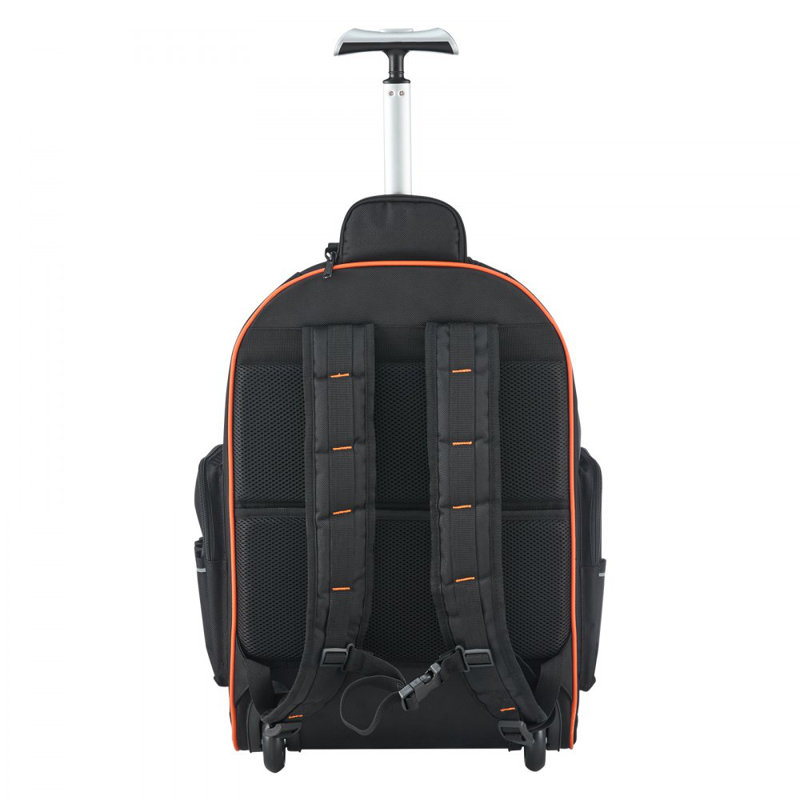 Rolling Tool Backpack 72 Pockets Heavy Duty Roller Tool Bag on Wheels