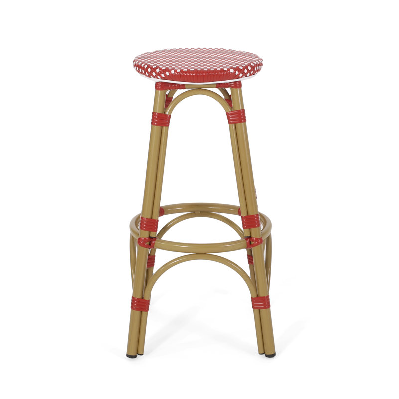 Tabouret de bar 29,5 pouces Ganey, Rouge / blanc