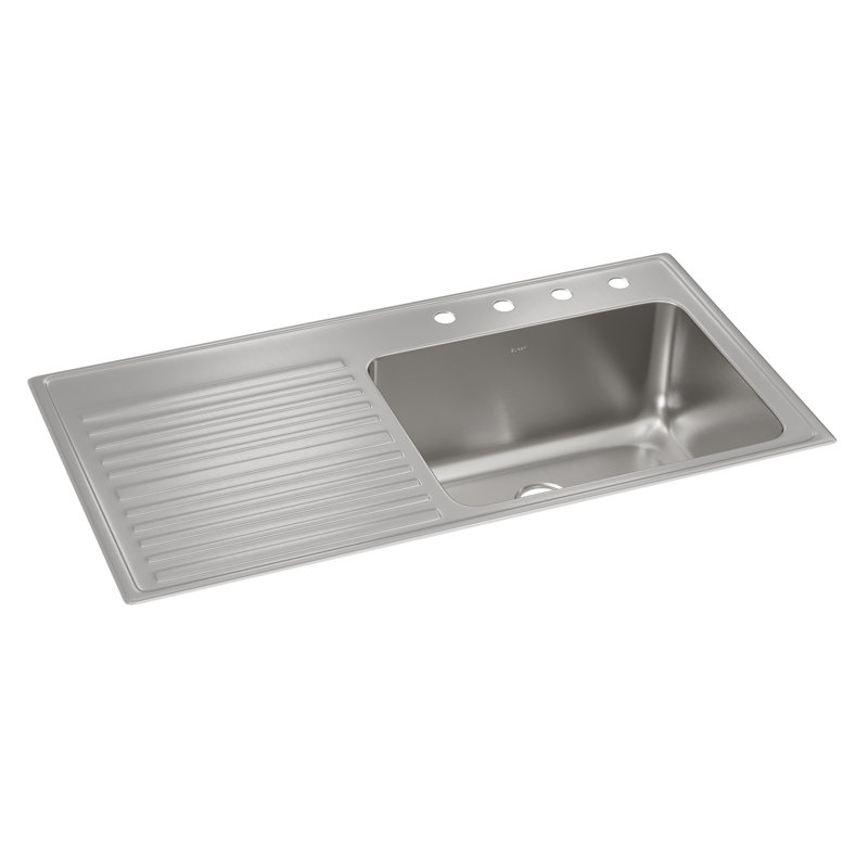 Lustertone 43" L x 22" W Drop-In Kitchen Sink