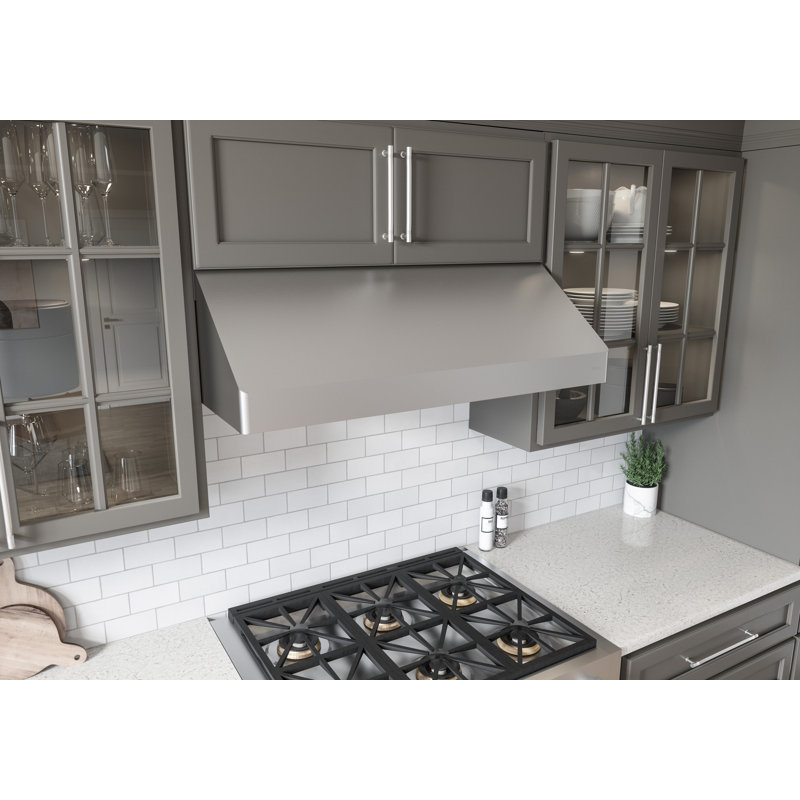 Zephyr Tempest I 650 CFM Under Cabinet Mount Range Hood with LED Light in Stainless Steel, 48"