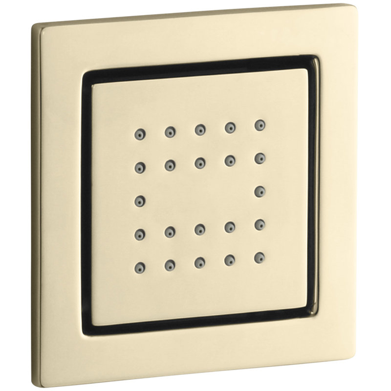 Watertile Square 22-Nozzle Body Spray With Stimulating Spray, Vibrant French Gold