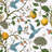Fancy Hummingbird Patterned Blackout Curtain,Rod Pocket Back Tab Floral Drapes,Set of 2-286370200-286370276