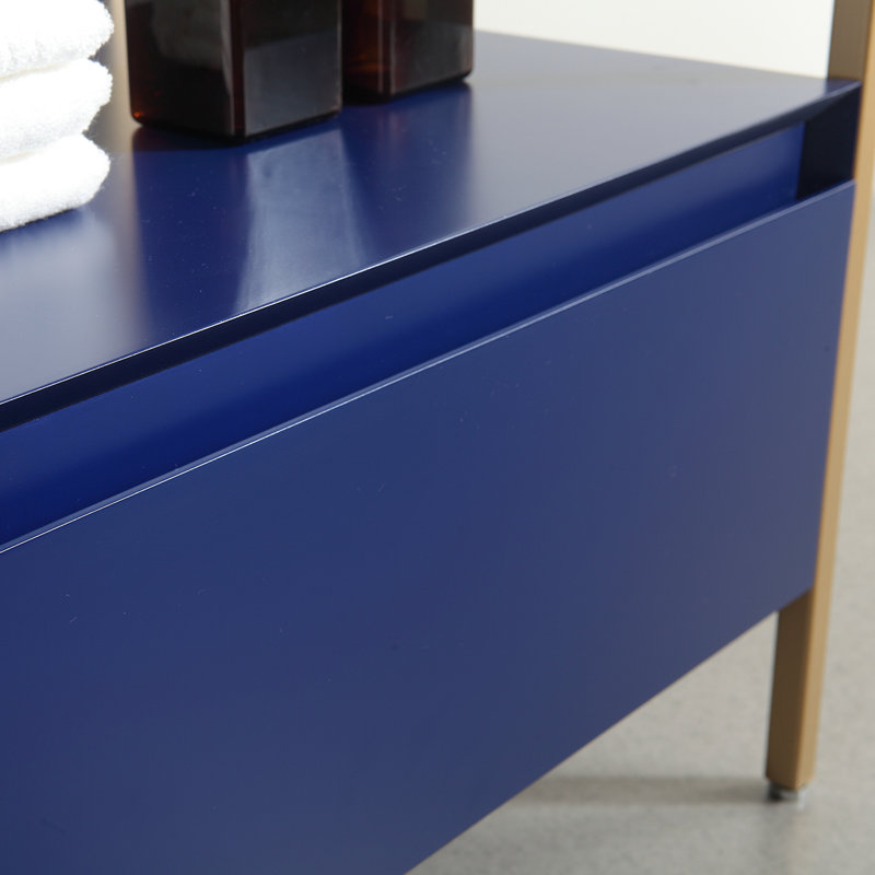 Texel 42" W Single  Vanity, Navy Blue, White, White