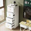 Ensemble de 2 classeurs verticaux à 4 tiroirs, armoire de rangement de bureau avec serrure, barres de suspension réglables, 130 cm (H) x 45 cm (P) x 58 cm (L)-910849495