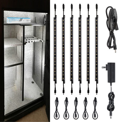 LED Plug-in Linkable Under Cabinet Strip Light Daylight for Gunbox Closet Showcase