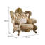 Fauteuil en cuir véritable capitonné European Luxury