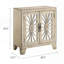 Console blanc antique avec portes en miroir