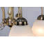 Brazell 5-Light Antique Brass Down Light Shaded Chandelier Alabaster Style Glass