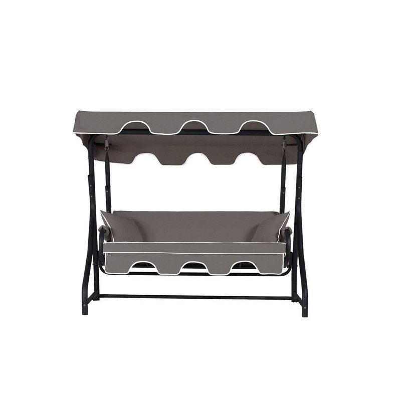 Balancelle de jardin triple, Brun, Brun