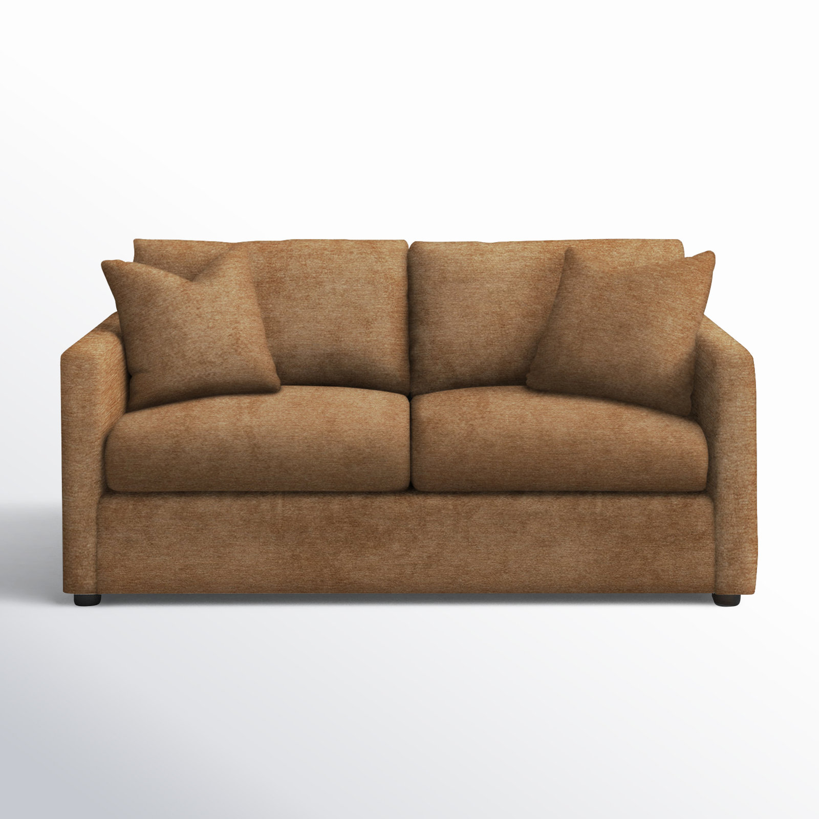 Godwin 67'' Upholstered Loveseat, Nave Bark Performance Distressed Velvet
