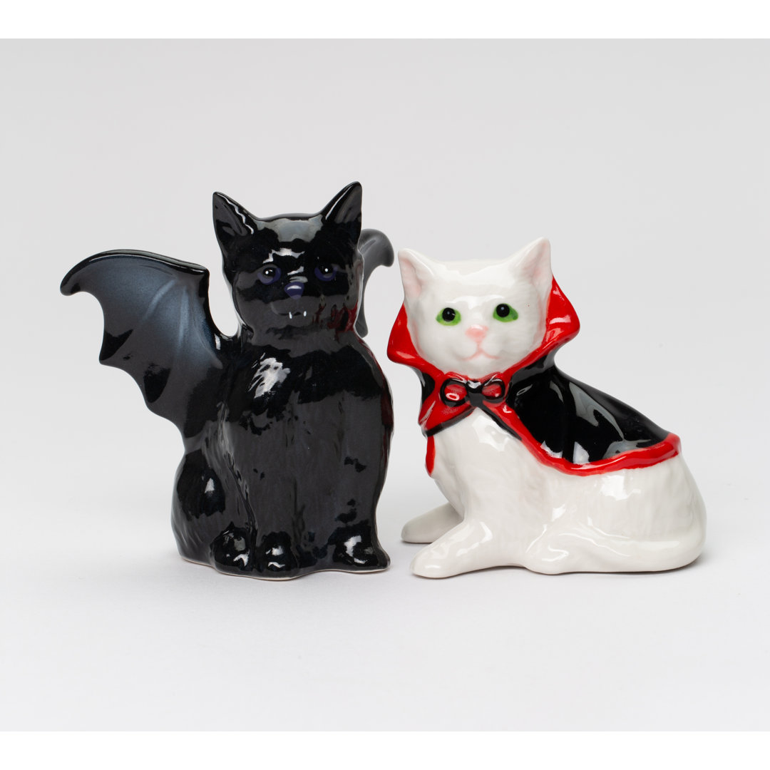 Cosmos Gifts Vampire and Dracula Cat Salt and Pepper Shaker Set Cosmos Gifts