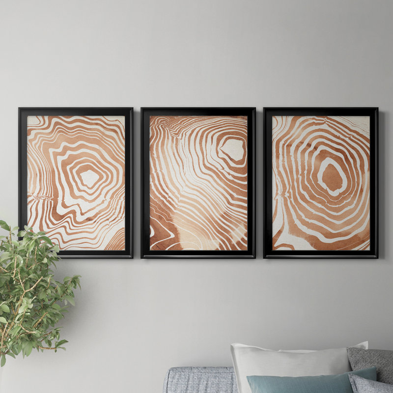 «Suminagashi I», reproduction encadrée de qualité supérieure, H 42,5 po x l 91,5 po x P 1 po, Noir