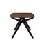 Table de salle à manger en bois, noyer et noir