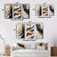 «Gold Black Spiral Illusions», 3 pièces sur toile-1682607214-1682607215