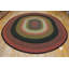 Vintage American Multicolor Oval Shape Braided Area Rug