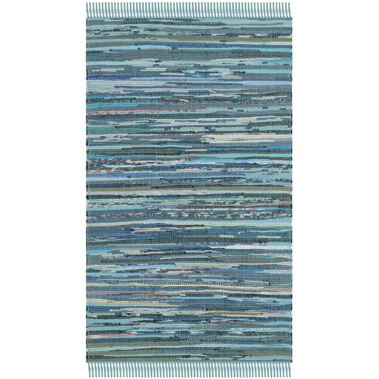 Bussard Rag Rug Hand Woven Cotton Striped Rug