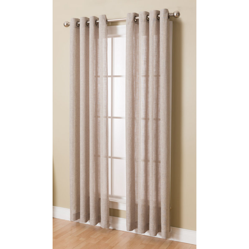 Wendland 100% Polyester Light-Filtering Solid Curtain Panel with Grommet Top, 50" W x 84" L