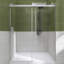 Porte de douche coulissante sans cadre avec verre trempé l 72 po x H 76 po-98173219
