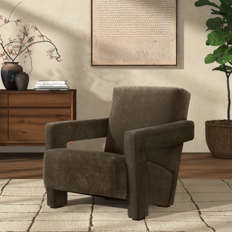 Fauteuil Olsen, Velours olive