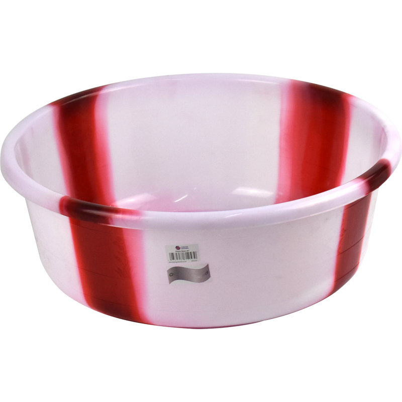 Tie-Dye Colour Plastic Round Wash Basin20", Red
