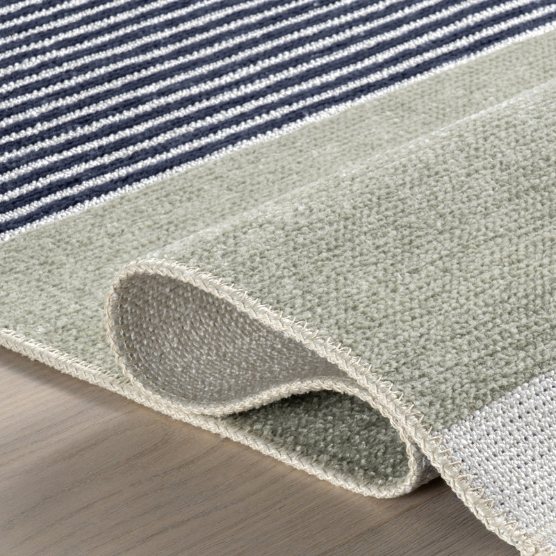 Olivette Geometric Machine Washable Area Rug, Rectangle 4' x 6'