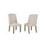 Ensemble de salle à manger en chêne brun avec chaises d'appoint capitonnées-281698419-281698412